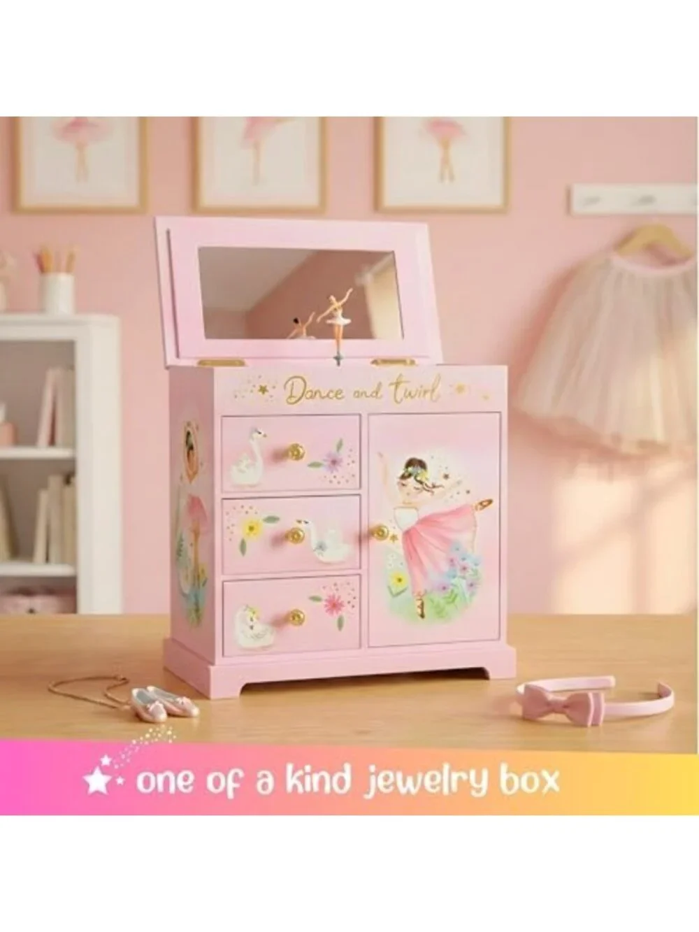 Musical Ballerina Jewelry Box for Girls - Enchanting Gift & Keepsake Storage